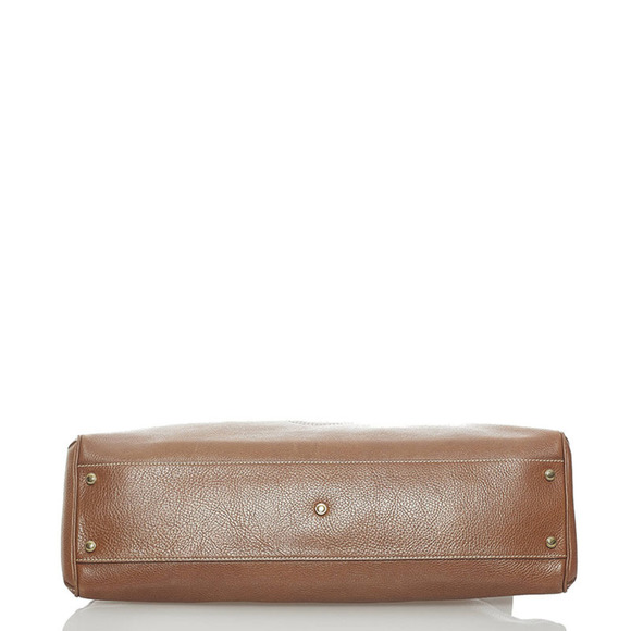 Cartier Marcello Punching Handbag Brown Leather Ladies CARTIER - Picture 4 of 12